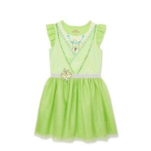 Disney Princess Tiana Cosplay Green Dress Girls 10/12